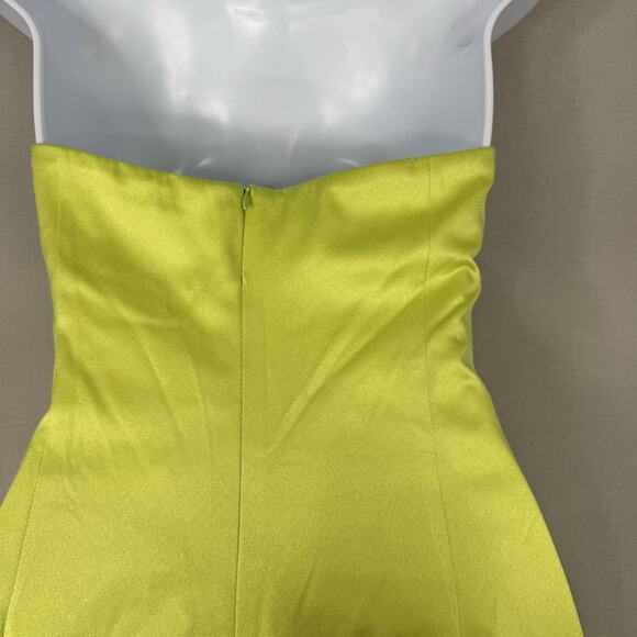 Elliatt Womens Dress M Lime Green Emani Strapless Corset Bust Satin Y2K Party - Picture 10 of 14